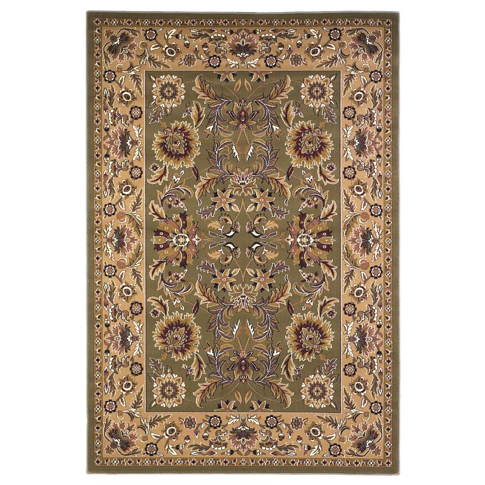 KAS 7304 Cambridge 2 Ft. 8 In. X 2 Ft. 7 In. Rectangle Rug in Green/Taupe